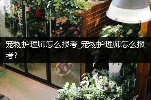 宠物护理师怎么报考_宠物护理师怎么报考?