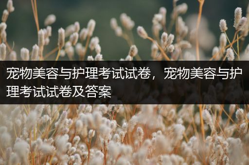 宠物美容与护理考试试卷，宠物美容与护理考试试卷及答案