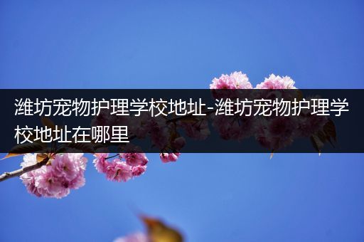 潍坊宠物护理学校地址-潍坊宠物护理学校地址在哪里