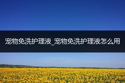 宠物免洗护理液_宠物免洗护理液怎么用