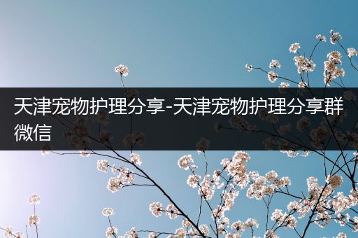 天津宠物护理分享-天津宠物护理分享群微信