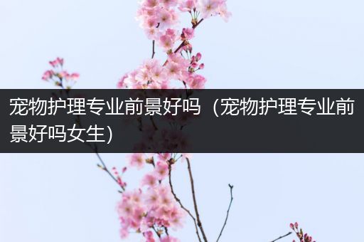 宠物护理专业前景好吗（宠物护理专业前景好吗女生）