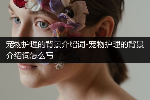 宠物护理的背景介绍词-宠物护理的背景介绍词怎么写