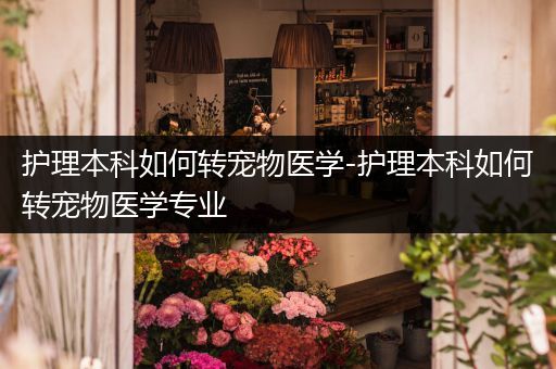护理本科如何转宠物医学-护理本科如何转宠物医学专业