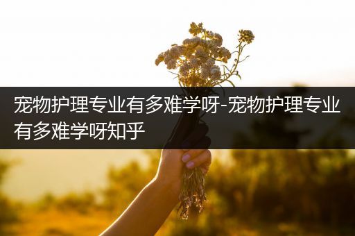 宠物护理专业有多难学呀-宠物护理专业有多难学呀知乎